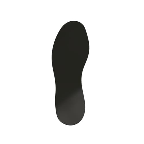 Footprints - 9.5in x 3.5in (25/Pack) Black | Low profile, Traffic Resistant Adhesive Footprints for Aisles, Walkways & Evacuation Routes - color: Black