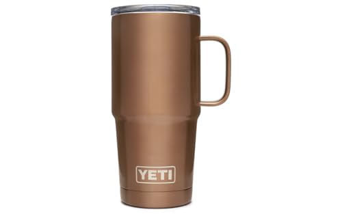 YETI Rambler 20 oz Travel Mug, Stainless Steel, Vacuum Insulated with Stronghold Lid - color: Copper