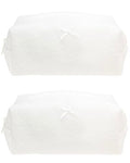 Cozy Makeup Bag for Women,Zipper Cosmetic Pouch,Embroidery Floral,2 Pack - color: Embroidery Floral