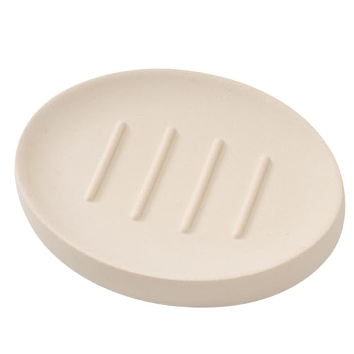 Soap Dish Bathroom Resin Bar Soap Holder for Shower Soap Tray for Kitchen Sink(Cream) - color: Cream, size: 1 Pack
