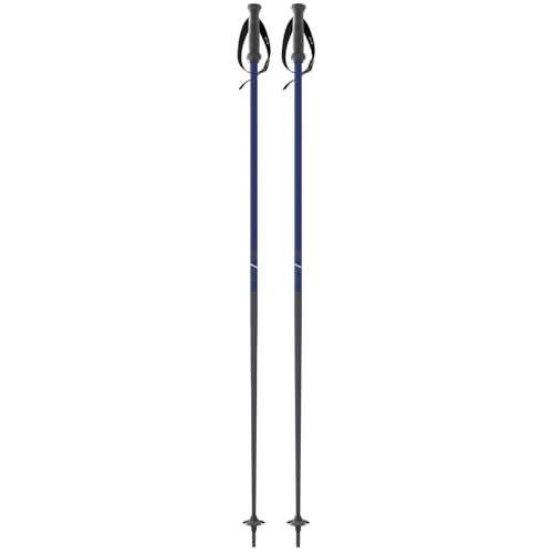Fischer ONE Way Unisex GT 18 Alpine Skis Poles - Durable Lightweight Aluminum Easy-to-Use Outdoor Winter Sports Downhill Ski Poles with Ergonomic Grip & Adjustable Strap - Pair - color: Asphalt, size: 125