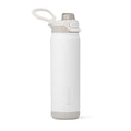 ZULU Powerfill Pro 24oz Stainless Steel Sip or Chug Water Bottle, White Monochrome - color: White, style: 24oz