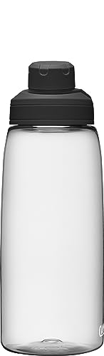 CamelBak Chute Mag Water Bottle with Magnetic Leak‑Resistant Cap, Lightweight Tritan Design for Everyday Hydration - color: Clear, size: 32 Ounces