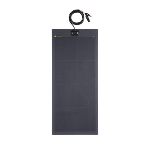 50W Flexible Solar Panel, 33x14 in | Full Black,Waterproof, Lightweight, 25.8% Highest Efficiency Back Contact Solar Cell, For RV, Tent, Van - size: 50W/32.3in x 14.3in
