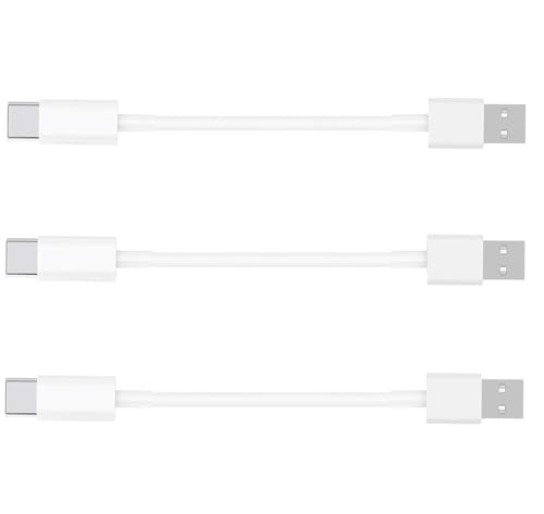 3Pack Short iPhone Charge Cable, [Apple MFi Certified] 8inch USB A to Type-C Cable Fast Charging High Speed Data Sync Transfer Cord for iPhone 15/15 Pro iPad/Airpods/Galaxy/Power Bank/CarPaly - color: White 3Pack