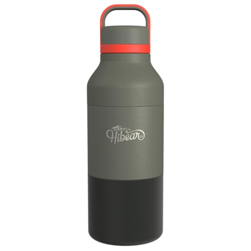 HIBEAR 32oz All-Day Adventure Flask - As Seen on Shark Tank - The Insulated Multi-Tool of Beverage Bottles - Craft Pourover, Cold Brew, Tea, Water Infusion, Wine Decanting, Hydration. - color: Dawn Patrol
