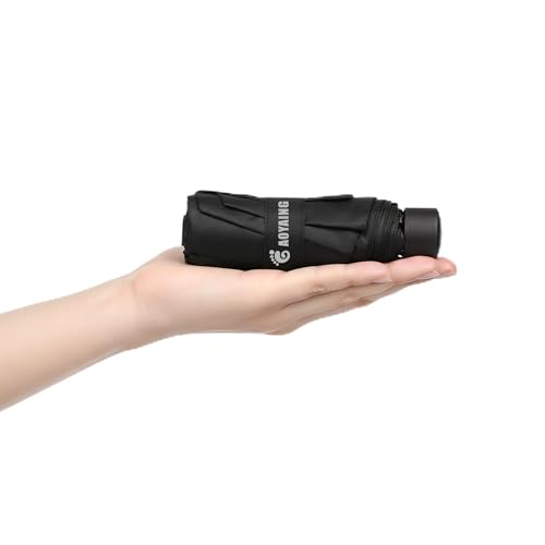 GAOYAING Compact Travel Umbrella with Case Sun&Rain Lightweight Small and Compact Suit for Pocket 34 Inches - color: Black, size: 2 PACK - 34 Inches