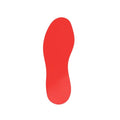 Footprints - 9.5in x 3.5in (25/Pack) Red | Low profile, Traffic Resistant Adhesive Footprints for Aisles, Walkways & Evacuation Routes - color: Red