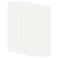 M METERXITY 3-Pack Polyester Repair Patches, 7.9 x 3.9 Self-Adhesive Fabric Repair Patches Waterproof Lightweight for Clothes/Sofas/Tents/Bags/Car Seats [White] - color: White