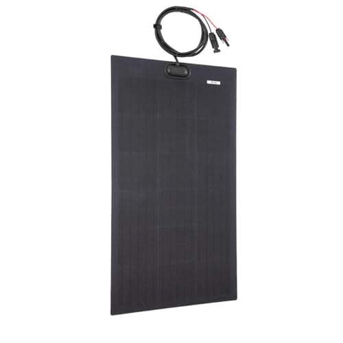 80W 12V Flexible Solar Panel,37 x 21in ETFE Black Thin | High Efficiency, Slim Flexible PERC Mono Solar Cells 12 Volt for Battery Charge Marine RV Campers Boats Camping Generator - size: 80W/37in x 21in