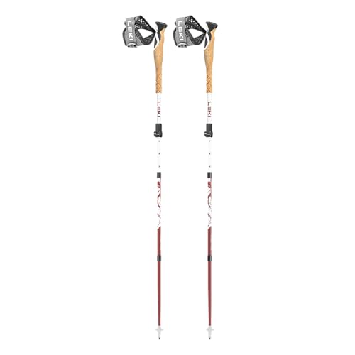 LEKI Cross Trail FX Superlite Trekking Poles - color: White-Ferra-Black