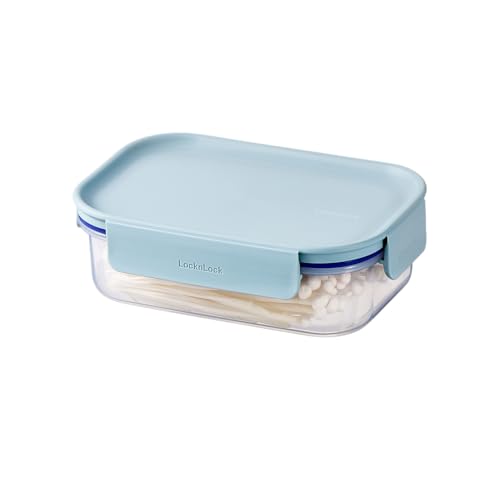 LocknLock Classic-Plus Plastic Food Storage Container | Airtight Plastic Food Storage Containers with Lids | BPA Free Stackable Food Storage for Meal Prep, Leakproof, Freezer & Dishwasher Safe, 910ml - size: 0.91 l