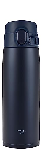 Zojirushi SM-VA60-AD Water Bottle, One-Touch Stainless Steel Mug, Seamless, 20.3 fl oz (600 ml), Navy - color: Navy Blue, size: 20 Ounces