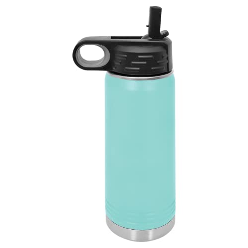 Polar Camel 40 oz Stainless Steel Water Bottle with Flip Top Lid and Straw (Teal) - color: Teal