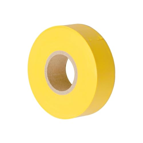SINGHAL 5 Pack Yellow Flagging Tape, 1" x 750 ft Length – Highly Visible Survey Tape for Marking & Barricading | Non-Adhesive Trail & Tree Marking Tape