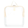 BORSALI TSA Approved Toiletry Bag, Cream with Handle - color: Cream