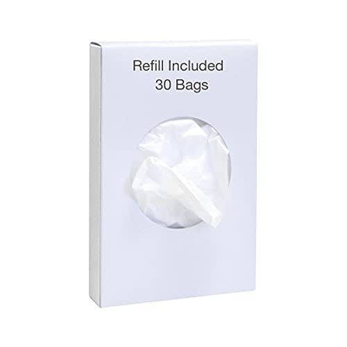 Feminine Hygiene Disposal Bag Dispenser with Refill Bags – Sanitary Napkin & Tampon Disposal System for Restrooms, Midnight Black - size: 1 Count (Pack of 1)