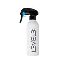 L3 Level 3 Rubberized Spray Bottle - Precise Action Mist Bottle for Effortless Hair Styling - Rubber Grip for Total Control - color: White