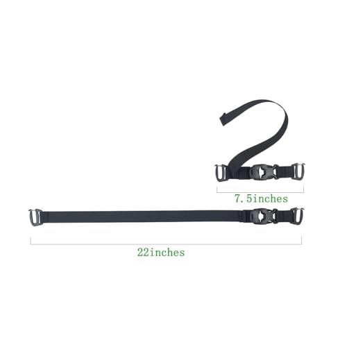 Tactical MOLLE/PALS Backpack Attachment Straps - Adjustable G-Hook Tie Downs, Non-Slip Cam Buckle, for Rucking, Hunting, Hiking, Camping, Tripod & Sleeping Gear (7.5-22 in) (Army Green, 2-Pack) - size: 2-Pack, style: Army Green
