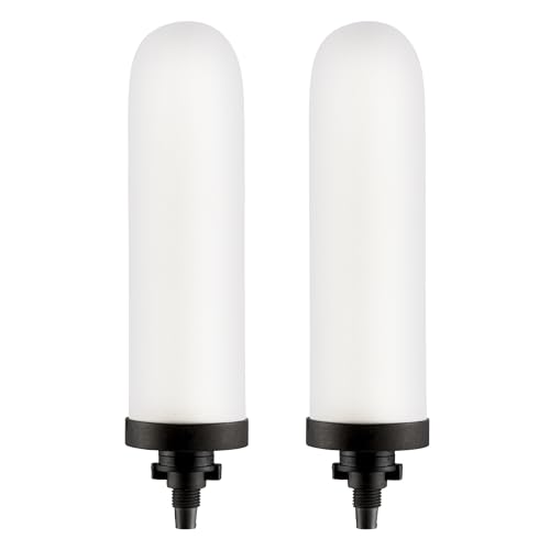 Survivor Filter Ultra Gravity Water Filter Replacement Pack - 2X Ceramic Filter Replacement - Compatible with Big Berkey - Removes Bacteria, Viruses, and Parasites - style: Survivor Filter Ultra Ceramic Replacement Water Filters (Pack of 2)