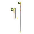 LEKI Ultratrail FX.One Superlite Trekking Poles | Carbon, Foldable, Ultralight Trail Running & Hiking Sticks - color: Bright Red-Violet-Neonyellow, size: 115 cm