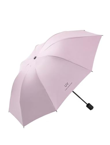 Umbrellas Windproof Travel, Light Portable and automatic Folding Rain Umbrella, All-weather UV protection,Waterproof Canopy - Fits Car & Backpack - color: Pink