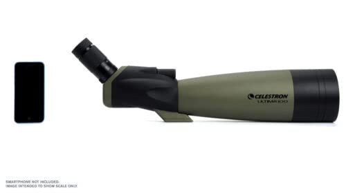 Celestron Ultima 22-66x100 Spotting Scope for Long-Range Viewing | Large Objective Lens, Long-Range Birding & Wildlife Viewing, Fully Multi-Coated, Smooth Focusing, Waterproof Construction - style: Ultima 100 - 45°