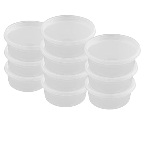 [8oz-20 Sets Plastic Deli Containers with Lids - BPA Free Clear Soup Containers with Airtight Lids, Leak Resistant Food Storage for Meal Prep, Stackable/Microwave/Dishwasher/Freezer Safe