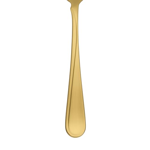 Oneida Flight Gold Satin 20-Piece 18/0 Silverware Set for 4, Flatware | satin finish, dishwasher safe | includes knives, forks, and spoons | heavy duty, cutlery set for kitchen and dining, utensils - style: 20-Piece Flatware Set, Gold