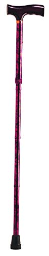 Carex Health Brands Designer Folding Cane, Red