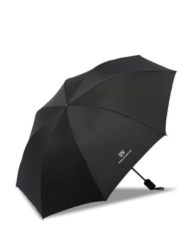 Umbrellas Windproof Travel, Light Portable and automatic Folding Rain Umbrella, All-weather UV protection,Waterproof Canopy - Fits Car & Backpack - color: Black
