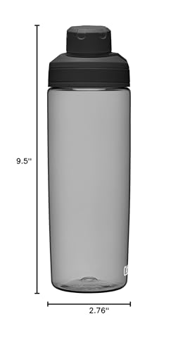 CamelBak Chute Mag Water Bottle with Magnetic Leak‑Resistant Cap, Lightweight Tritan Design for Everyday Hydration - color: Charcoal, size: 20 Ounces