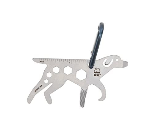 UST Tool-a-Long Multi-Tool Carabiners with Durable, Compact Stainless Steel Construction for Hiking, Kayaking, Camping, Travel and Outdoor Survival - style: Dog