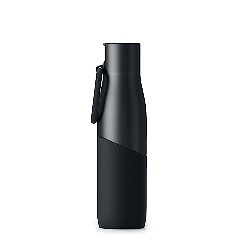 LARQ Bottle Movement Filtered - Lightweight Non-Insulated Stainless Steel Water Bottle BPA Free with Nano Zero Technology and Long-Lasting Filters, Black/Onyx, 24oz - color: Black/Onyx, size: 24 Ounces