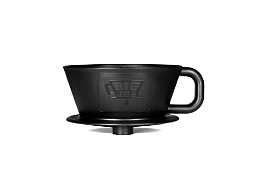 BIG JOE® Large Pour Over Coffee Dripper (Durable BPA-Free Plastic) w/ 50 Filters - Brews 12 to 75 oz of Coffee into Any Mug, Carafe, or Thermos - Dishwasher Safe - Made in USA