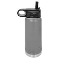 Polar Camel 40 oz Stainless Steel Water Bottle with Flip Top Lid and Straw (Dark Gray) - color: Dark Gray