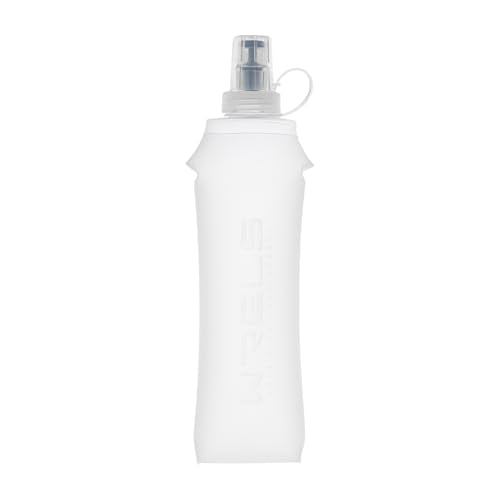 WRELS Soft Flasks Running Water Flask Folding Soft Water Bottles Small for Outdoor Sports Hiking Hydration Pack 5oz/8oz/17oz(WHITE,17oz) - color: White, style: 500ml/17oz