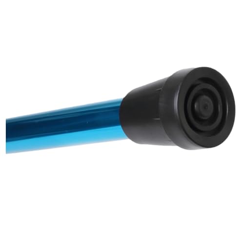 Folding Lightweight Walking Stick - Adjustable Aluminum Metal Collapsible Travel Cane with Non-Slip Rubber Base - color: Upgraded-Blue
