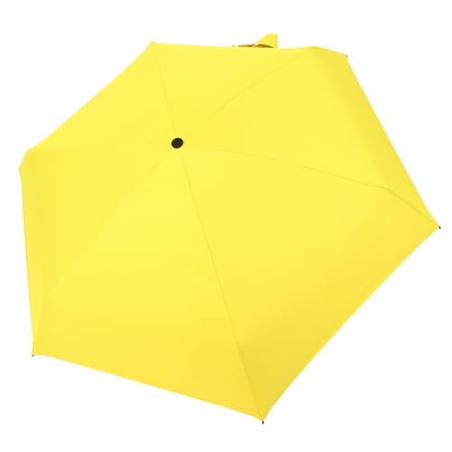 GAOYAING Compact Travel Umbrella with Case Sun&Rain Lightweight Small and Compact Suit for Pocket 34 Inches - color: Yellow, size: 34 Inches