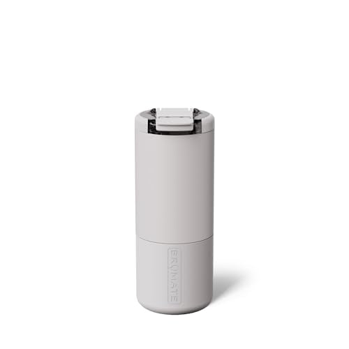 BrüMate Strova 18oz 100% Leakproof Insulated Coffee Mug | Ceramic-Lined Interior | Built-In Silicone Sleeve for Travel | Locking Flip Lid (Dune) - color: Dune