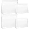 SPLF 4 Pack Leakproof Clear Toiletry bags, TSA Approved Quart Zipper Bags | BPA Free Travel Makeup Cosmetic Bags for Women Men, Carry on Airport Airline Compliant Bags - size: 2 Large 2 Medium