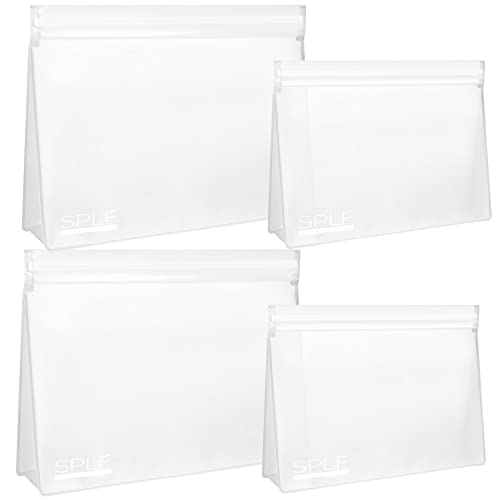 SPLF 4 Pack Leakproof Clear Toiletry bags, TSA Approved Quart Zipper Bags | BPA Free Travel Makeup Cosmetic Bags for Women Men, Carry on Airport Airline Compliant Bags - size: 2 Large 2 Medium
