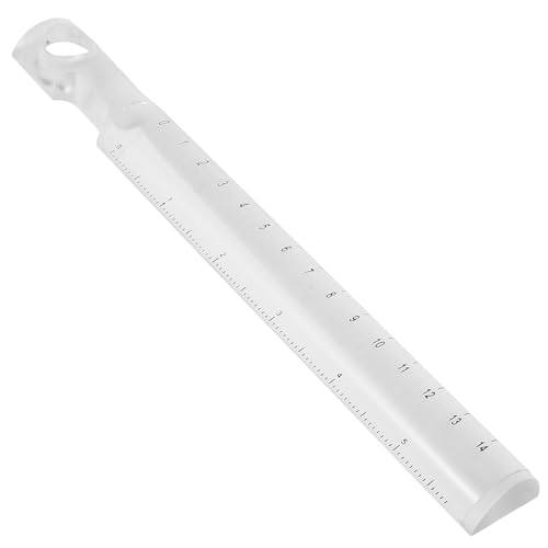 Tofficu 2 Pack 8.26 Inch Straight Rulers with Centimeter Scale and 2X Magnifying Bar Lightweight Plastic Measuring Tools for School Office Crafting and Reading