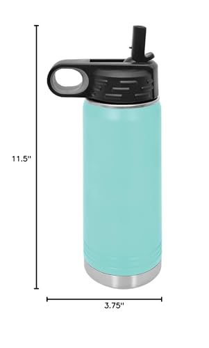 Polar Camel 40 oz Stainless Steel Water Bottle with Flip Top Lid and Straw (Teal) - color: Teal