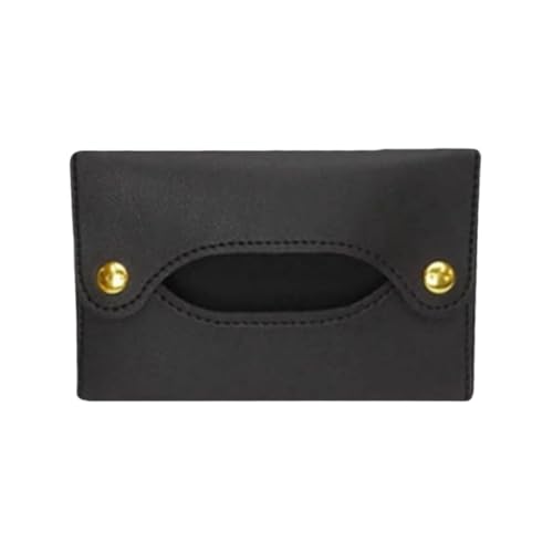 1Pc Pocket Tissue Holder - Tissue Holder | Travel Pouch for Tissue | Pocket Paper Towel | Tissue Bag Holder | Paper Towel Pu Leather Case | Paper Box Bag | Tissue Storage Bag (Black)