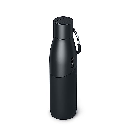 LARQ Bottle Movement Filtered - Lightweight Non-Insulated Stainless Steel Water Bottle BPA Free with Nano Zero Technology and Long-Lasting Filters, Black/Onyx, 32oz - color: Black/Onyx, size: 32 Ounces