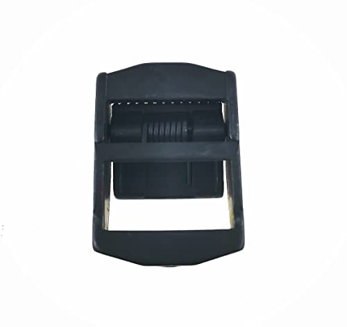 NRC&XRC 2 Pack Stainless Steel Black Lock Slider Buckles,Heavy Strap Release Buckle Adjustable Metal Buckle Fasteners (1inch BK)