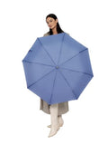 Windproof Travel Umbrella - Compact, Light, Full Automatic Open/Close - Folding Backpack Umbrella for Rain & Sun UV Preotection For Men & Women, Unbreakable 8 Fiberglass Ribs UK Design - color: Pigeon Blue