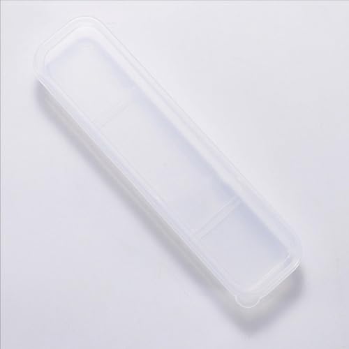 1Pcs Simple Utensil Holder with Lid, Portable Flatware Box Travel Tableware Storage Case, Simple Tableware Storage Box Case for Cutlery Kit (White ransparency) - color: White