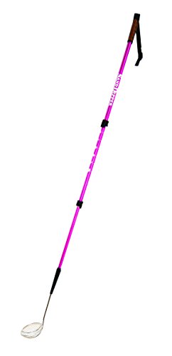 Sand Dipper Full Size Beach Scoop Shovel & Sifter Tool for Beachcombing – Adjustable Sea Glass, Shell, Shark Tooth Sifter for the Beach – Can Be Used as a Walking or Hiking Stick Too – Pink, 4” Basket